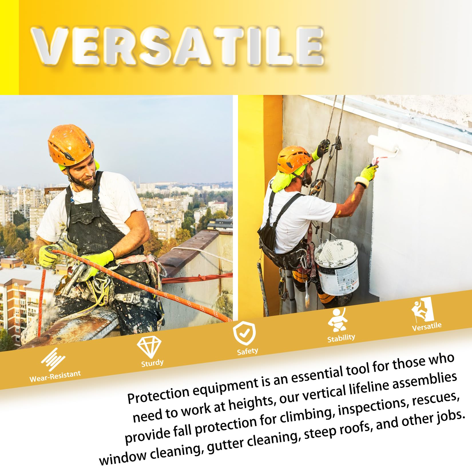 VONLX tree climbing lifeline kit for safe height work and inspections