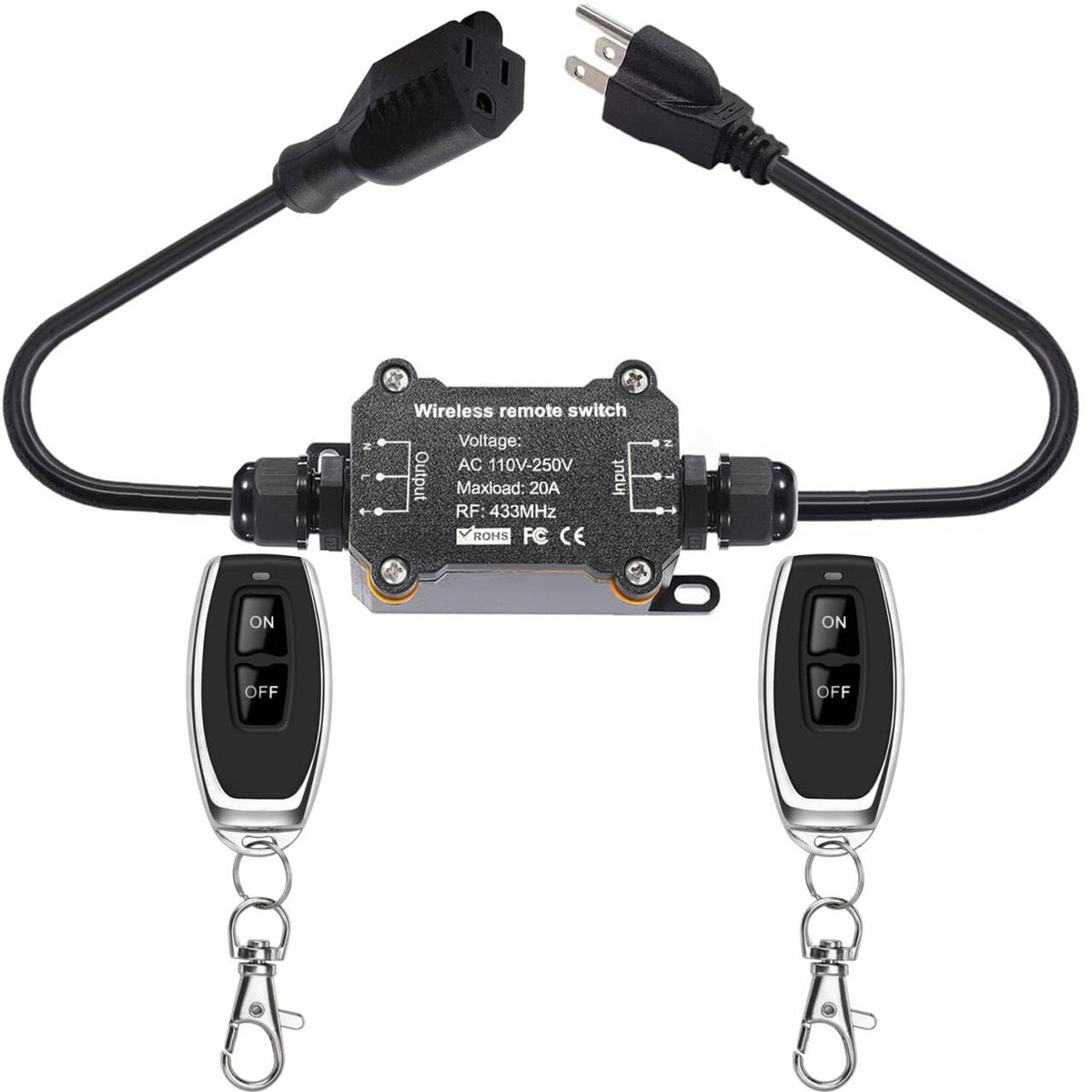 VONVOFF remote control switch waterproof outlet for indoor and outdoor use