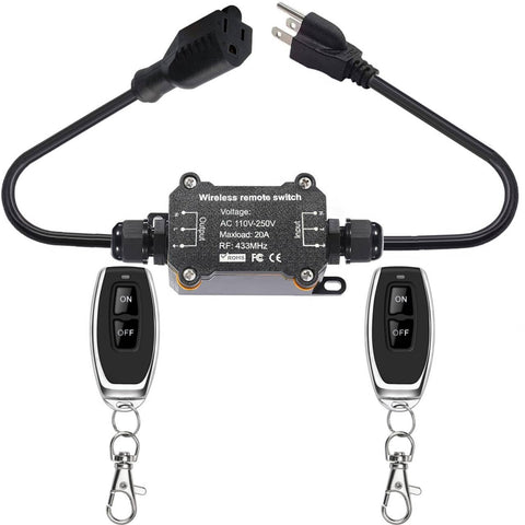 VONVOFF remote control switch waterproof outlet for indoor and outdoor use