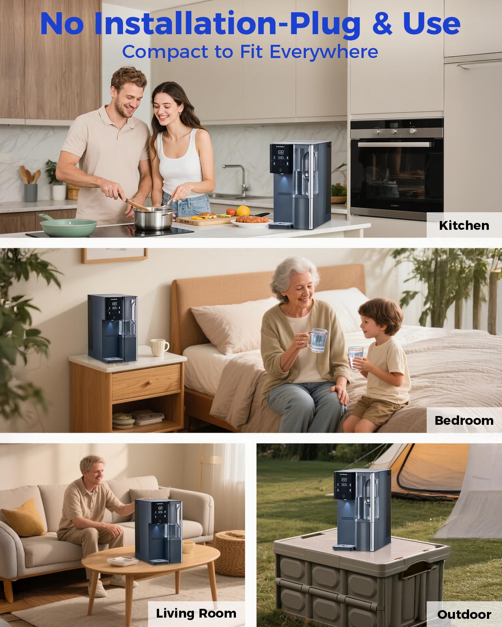 VonWater CT910 five volume options with auto water production