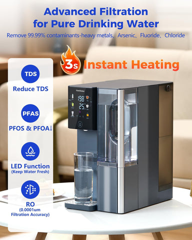 VonWater CT910H instant hot settings display for convenient beverage preparation.