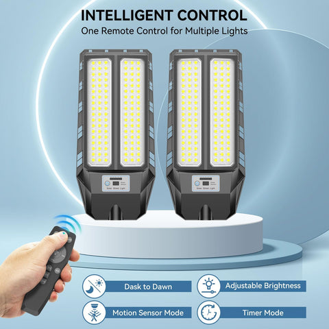VOOJOY solar street light easy installation on wall or pole.