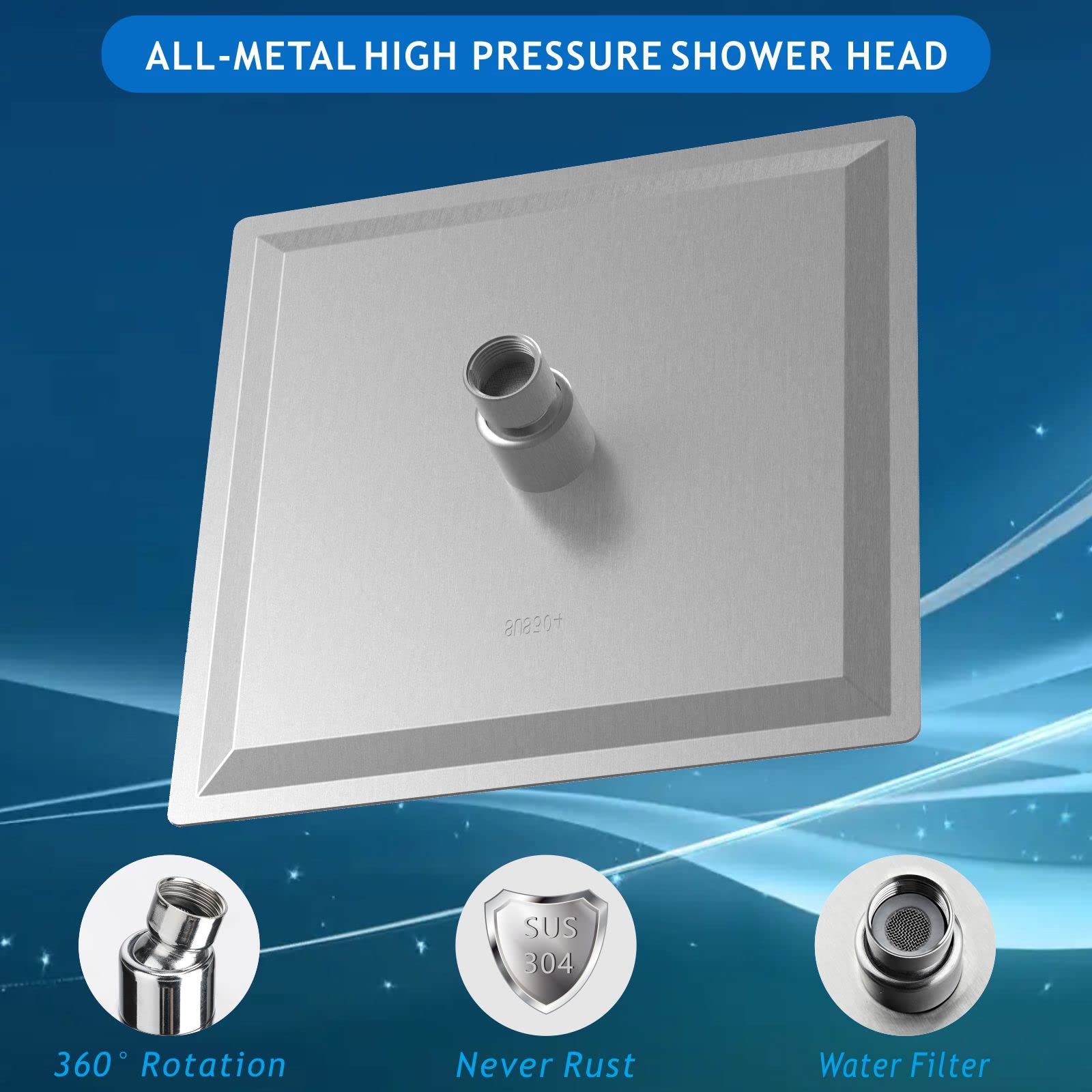 Voolan 304 stainless steel brushed nickel body ensures durability and style.