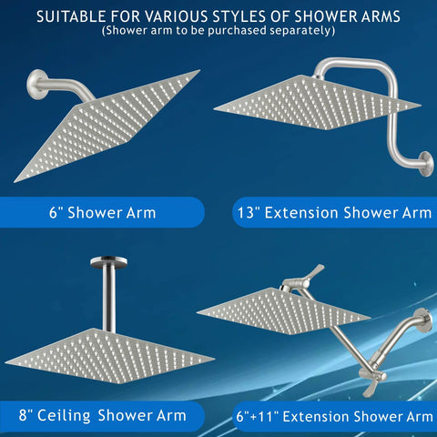 Voolan adjustable swivel connection allows angled spray for customization