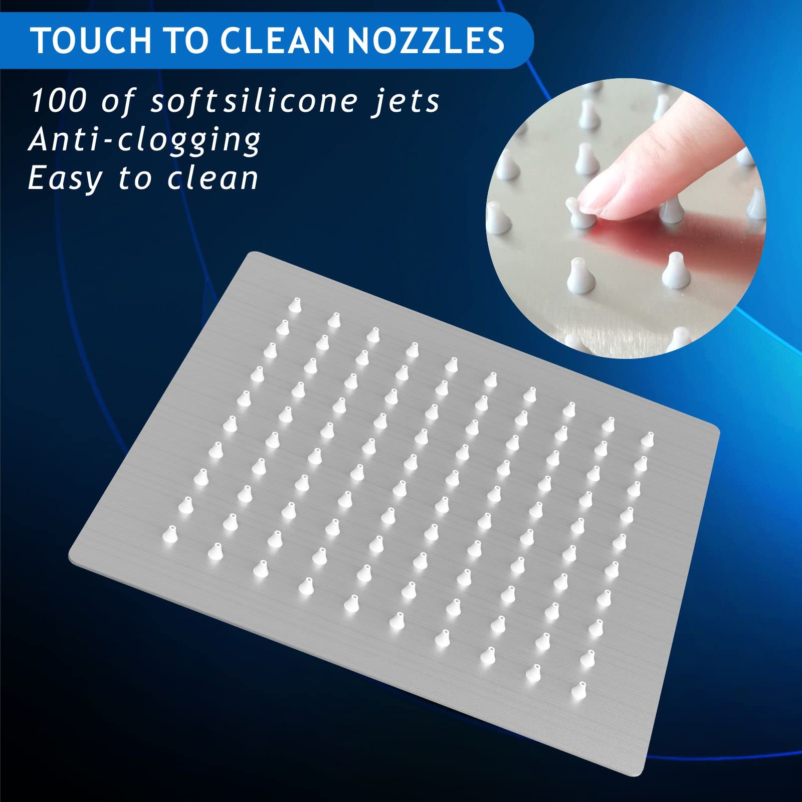 Voolan air-in technology boosts pressure while maintaining efficient flow.