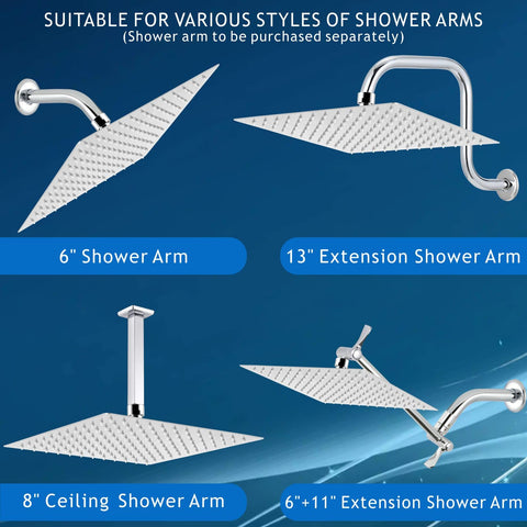 Voolan brass swivel ball joint enables easy shower angle changes.