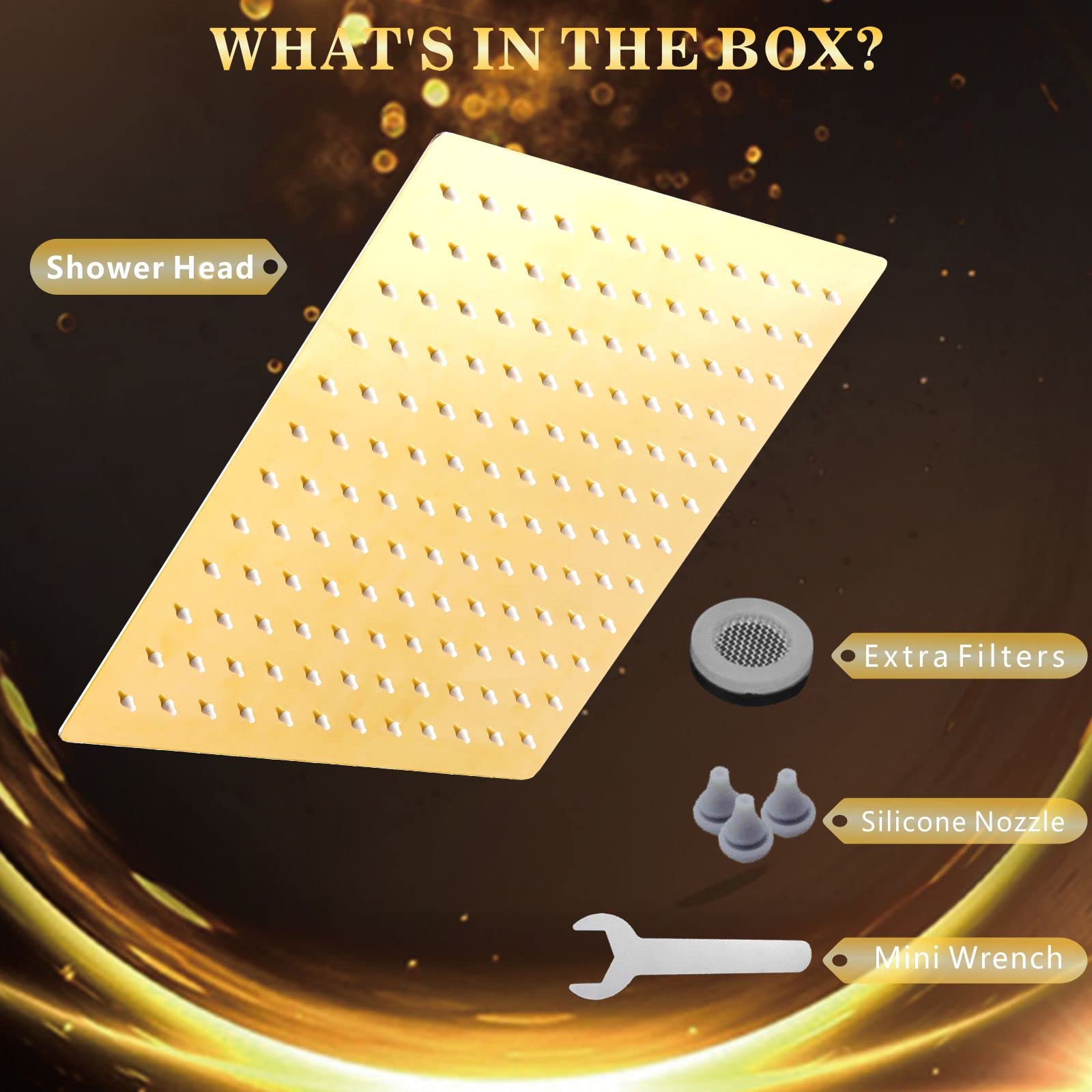 Voolan gold finish adds contemporary luxury to bathrooms.