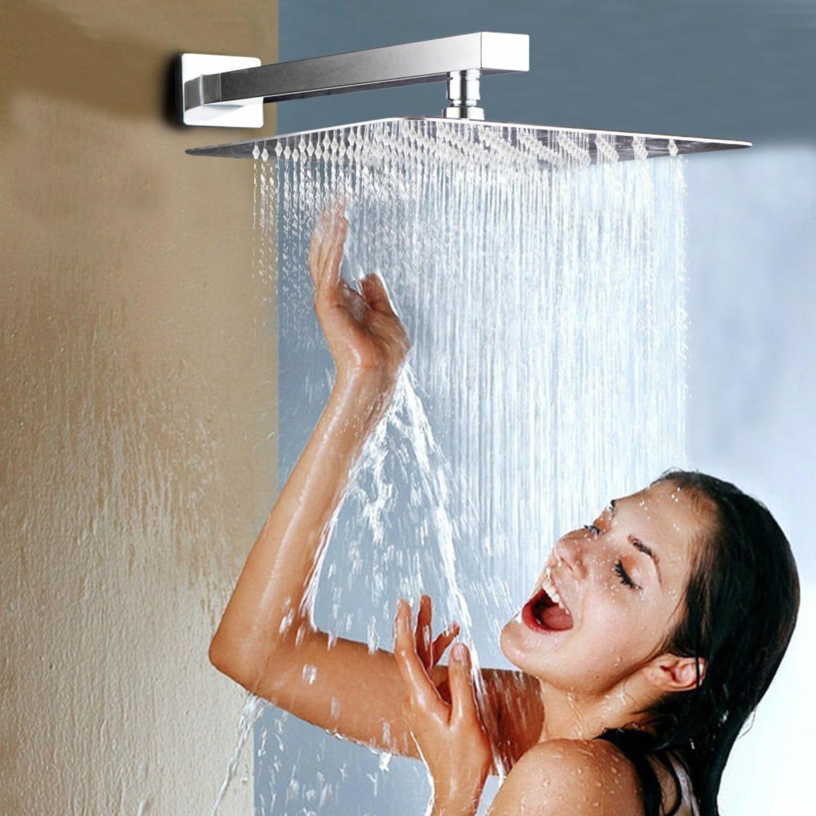 Voolan Extra Large Rain Shower Head installation guide hinting quick setup