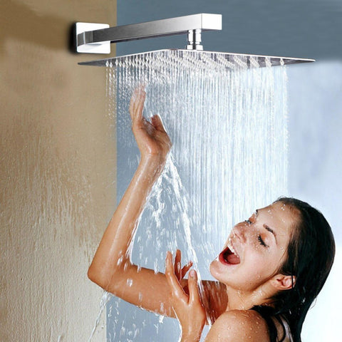Voolan Extra Large Rain Shower Head installation guide hinting quick setup