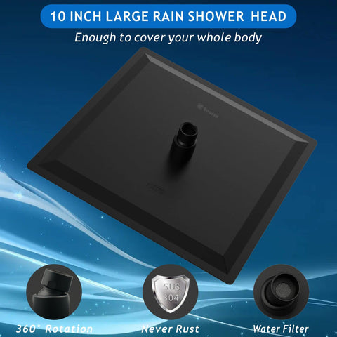 Voolan high-pressure rain flow delivers a spa-like shower experience.