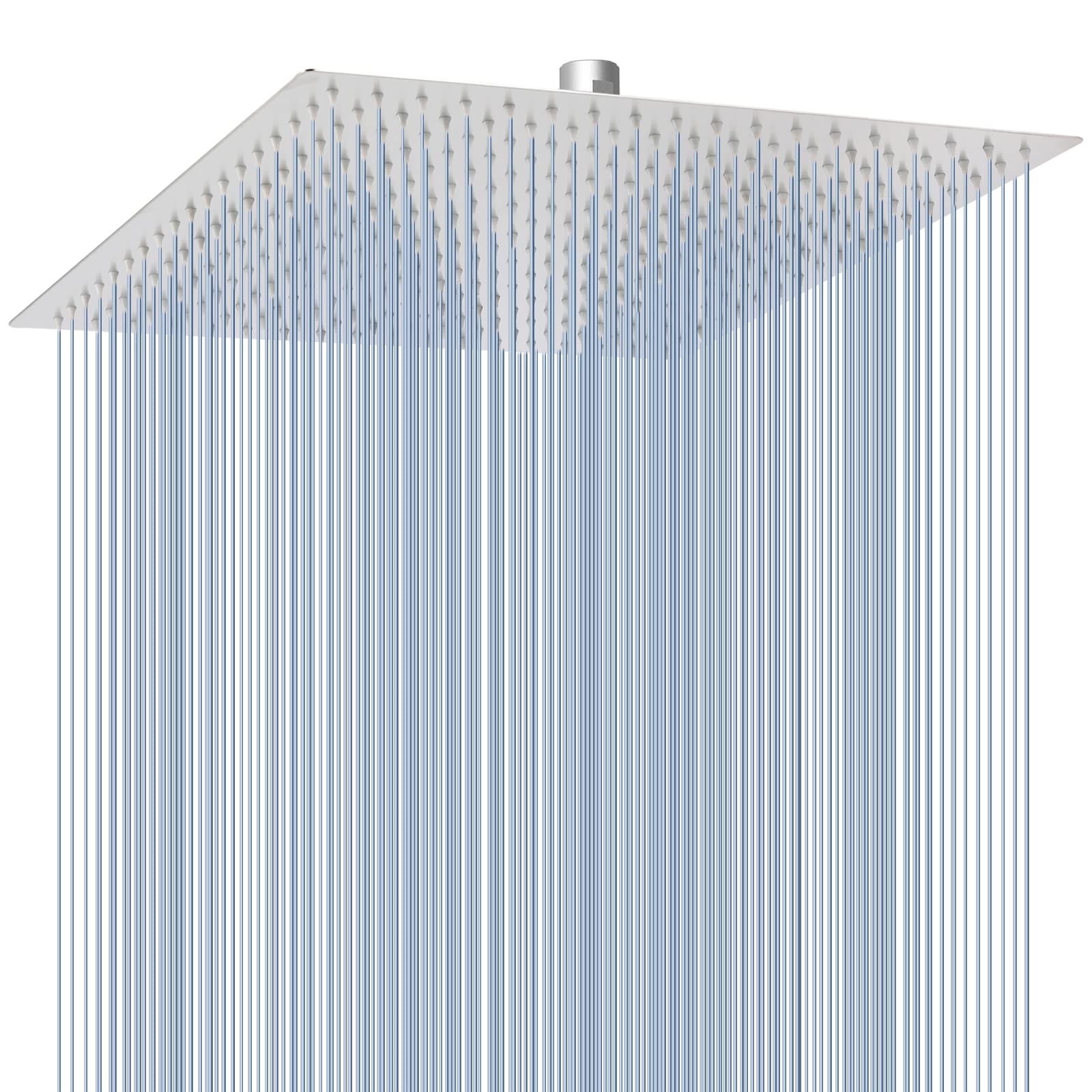 Voolan oversize rain shower head 16-inch square offers expansive rainfall for shared showers