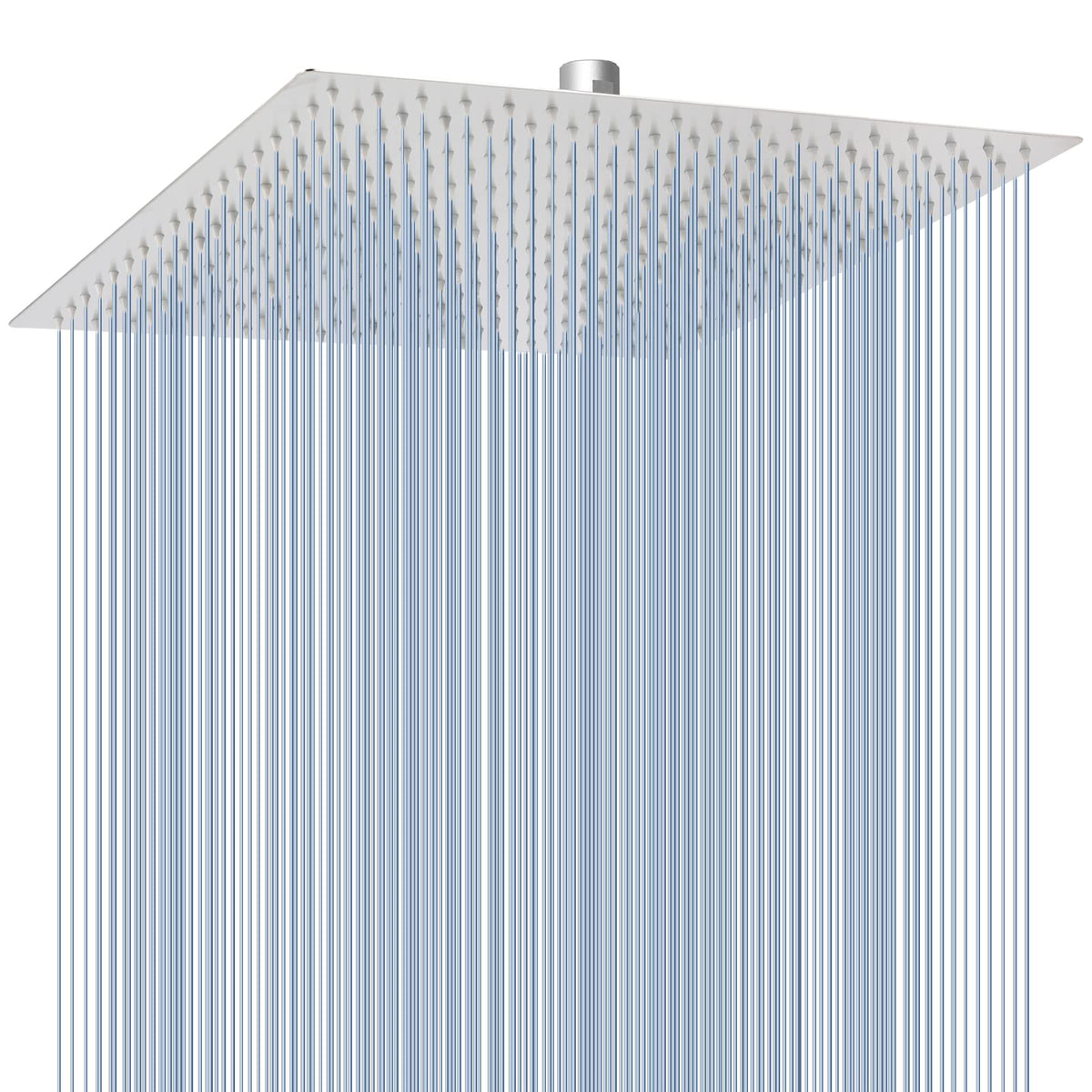 Voolan oversize rain shower head 16-inch square offers expansive rainfall for shared showers