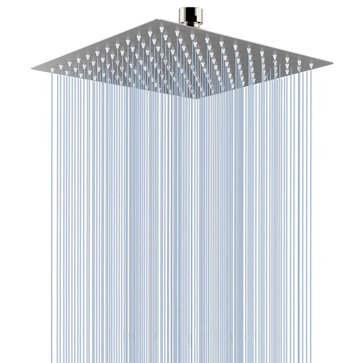 Voolan rain shower head 10-inch brushed nickel delivers wide, spa-like coverage