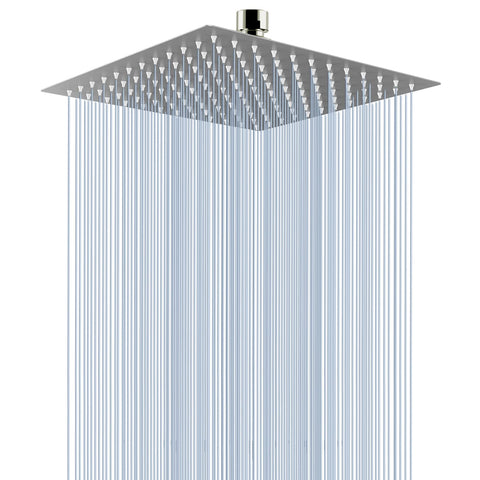 Voolan rain shower head 10-inch brushed nickel delivers wide, spa-like coverage