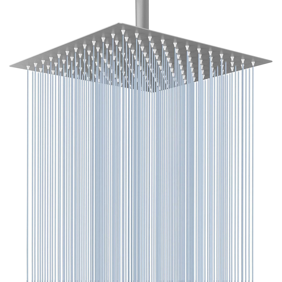 Voolan rain shower head 12-inch brushed nickel for wide coverage