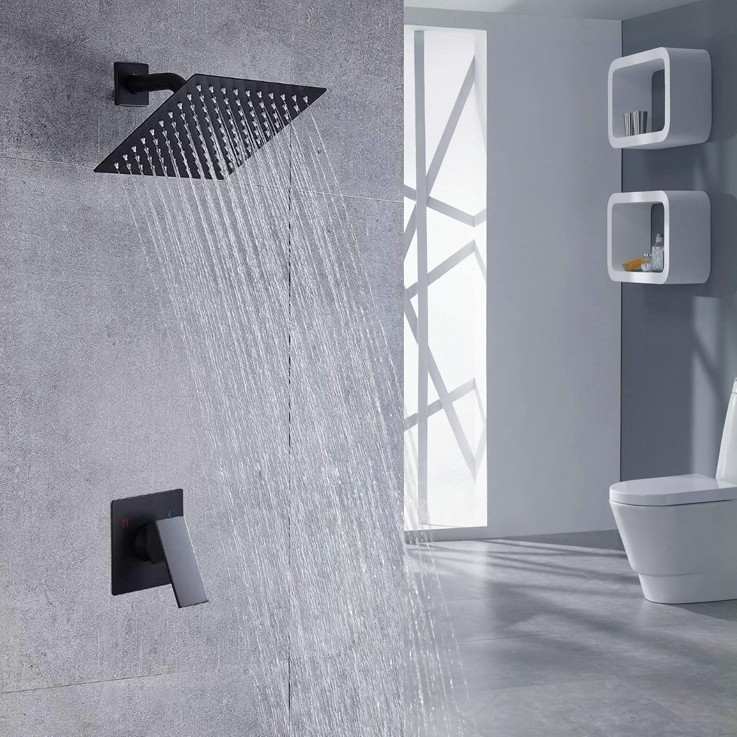 Voolan shower head installs with standard G1/2-inch threads.