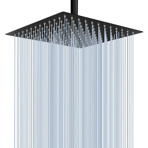 Voolan Rain Shower Head high-flow square design for full-body coverage.