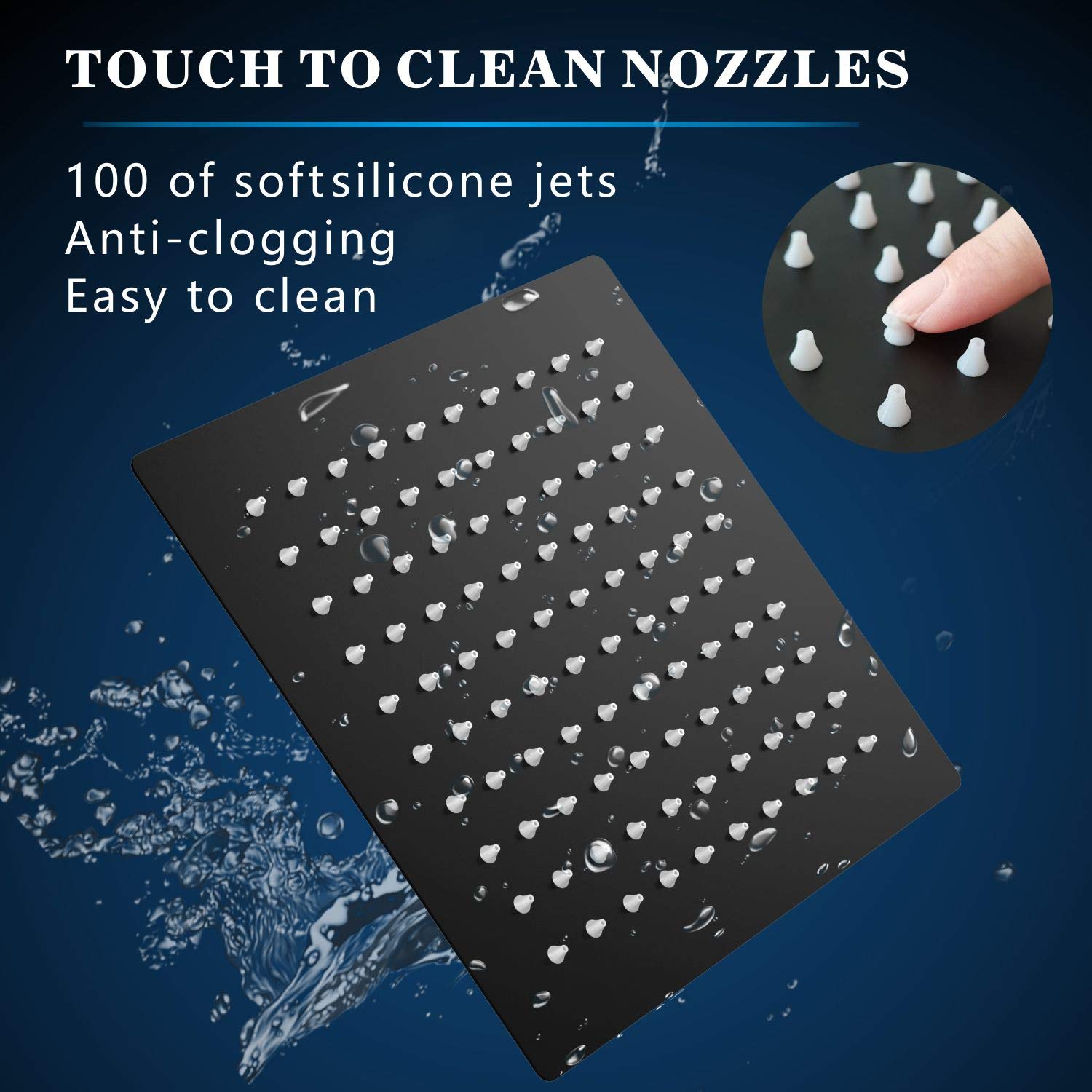 Voolan touch-clean nozzles simplify removal of mineral buildup.