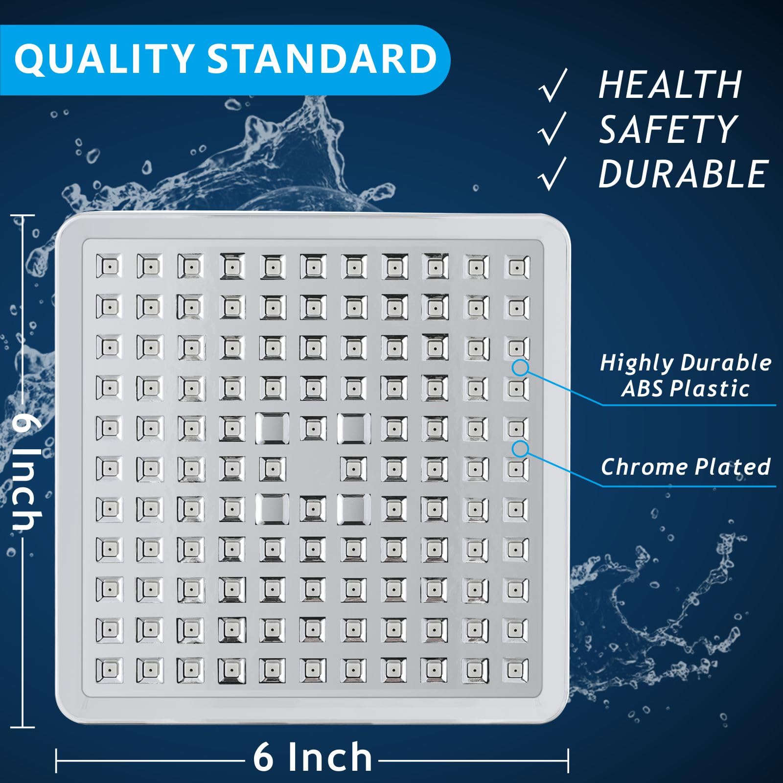Voolan rustproof ABS chrome shower head durable finish