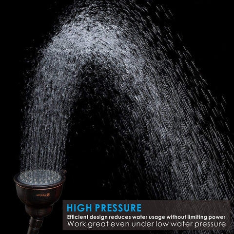Voolan 4-inch round head with oil-rubbed bronze finish for a sleek bathroom upgrade.
