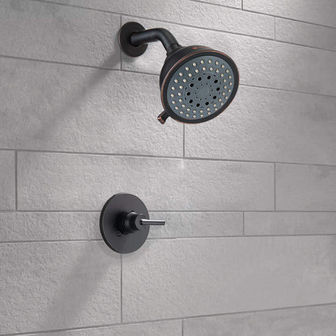 Voolan oil-rubbed bronze finish showerhead adds timeless style and durability.