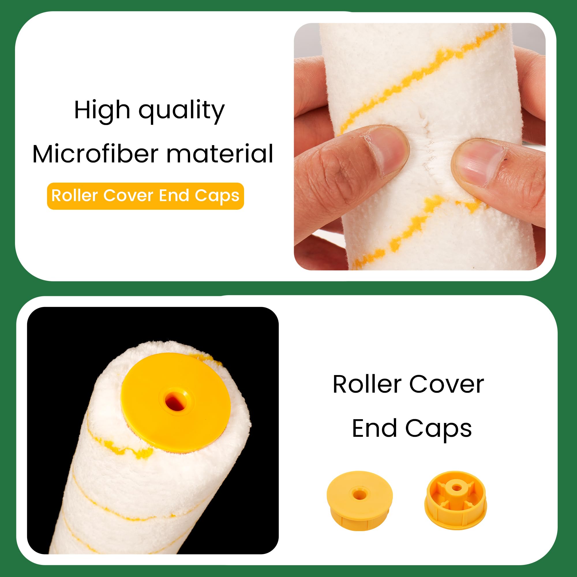 Voomey 18-inch roller cover large coverage area speeds painting projects.