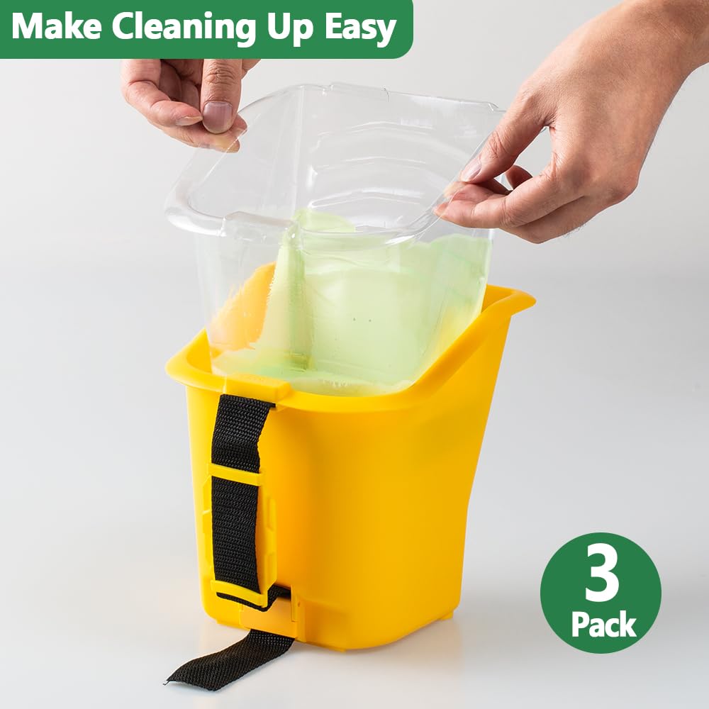 Voomey built-in roller tray with raised edge for paint recovery
