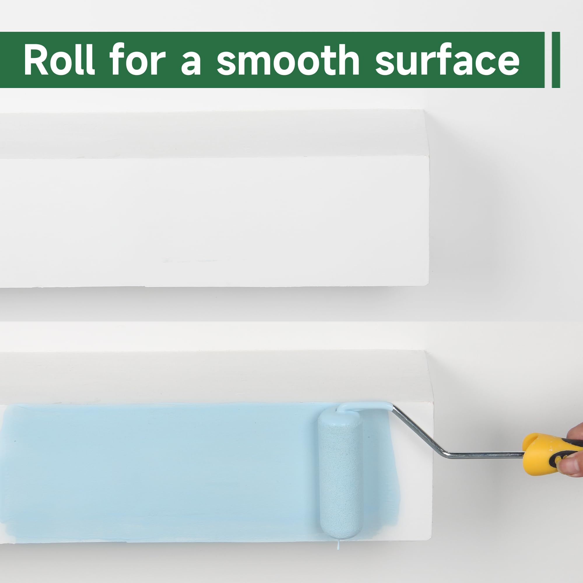Voomey foam roller connected to inner tube ensures stable paint pickup