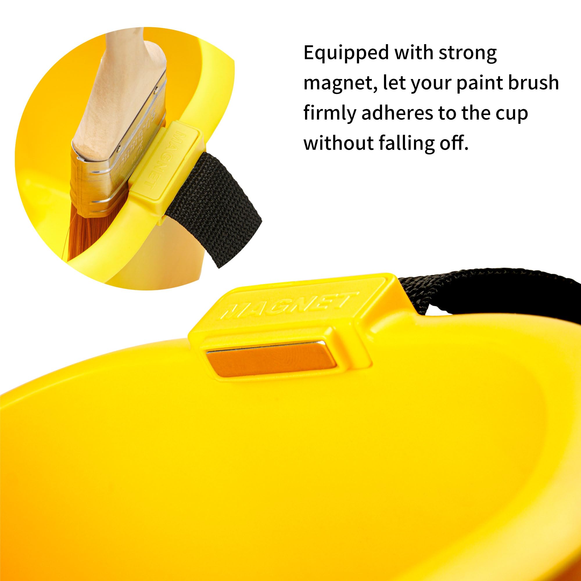 Voomey magnetic brush grip keeps the brush secure during painting