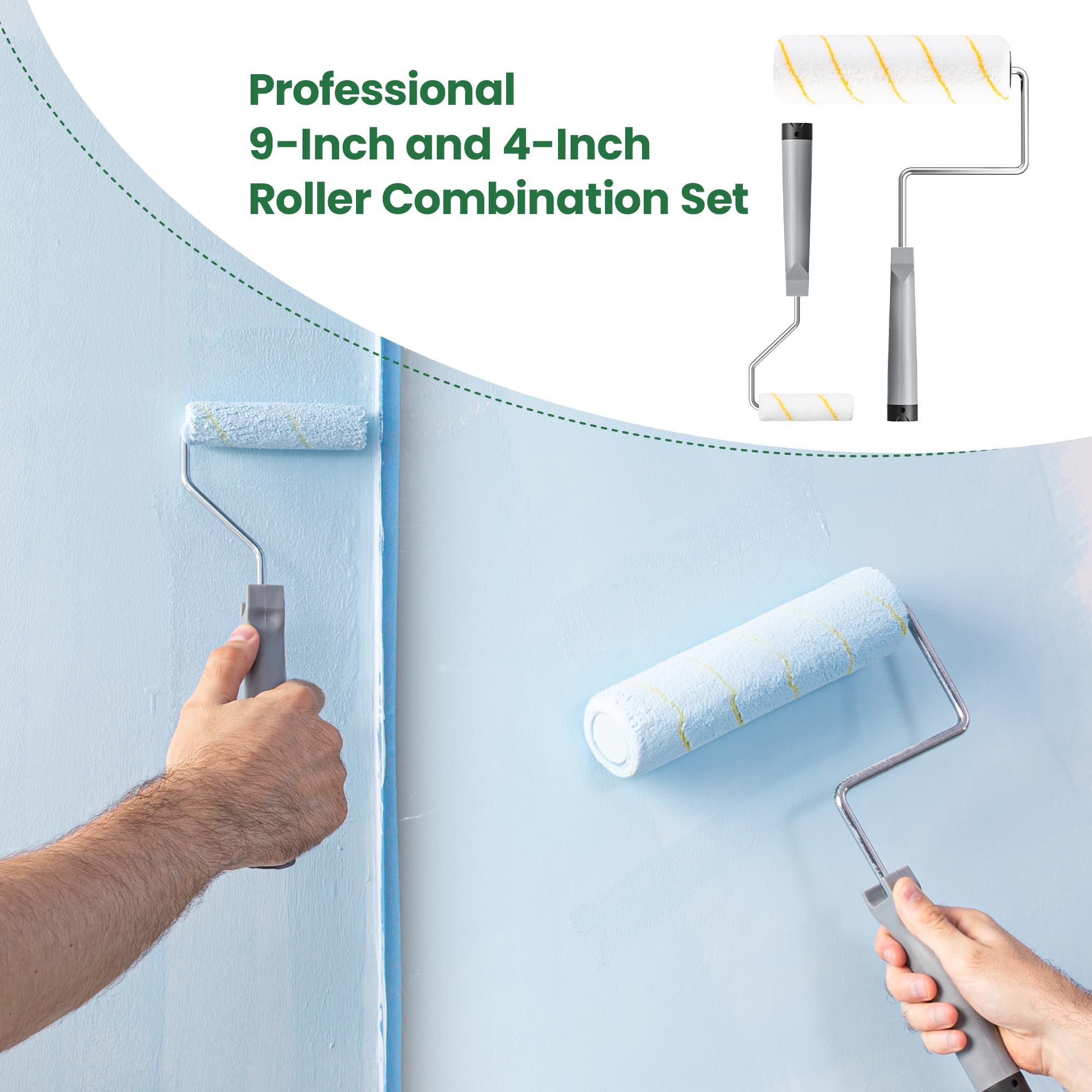 Voomey 4-inch mini rollers ideal for tight corners and edges