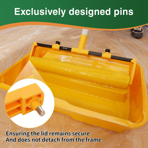 Voomey precision-positioning scale helps center the lid for even application.