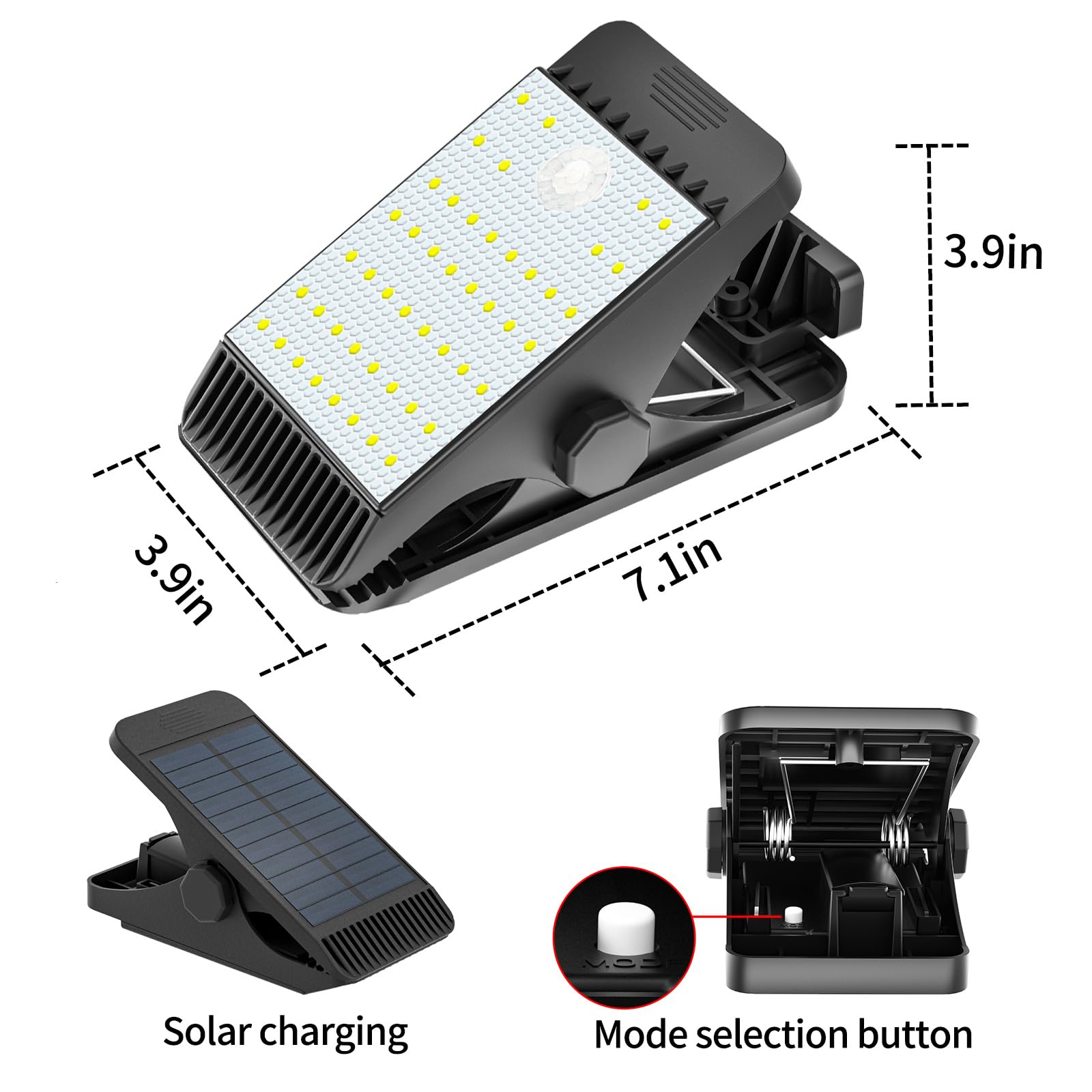 Voominhtec umbrella clip solar light for portable patio lighting
