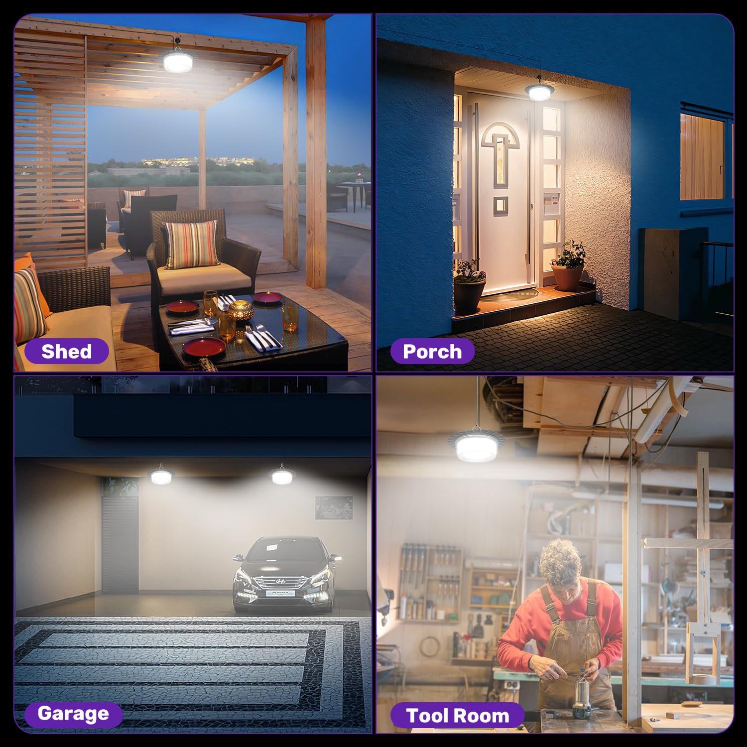 VOPHICHO quick 5-minute install for sheds, barns, and garages.