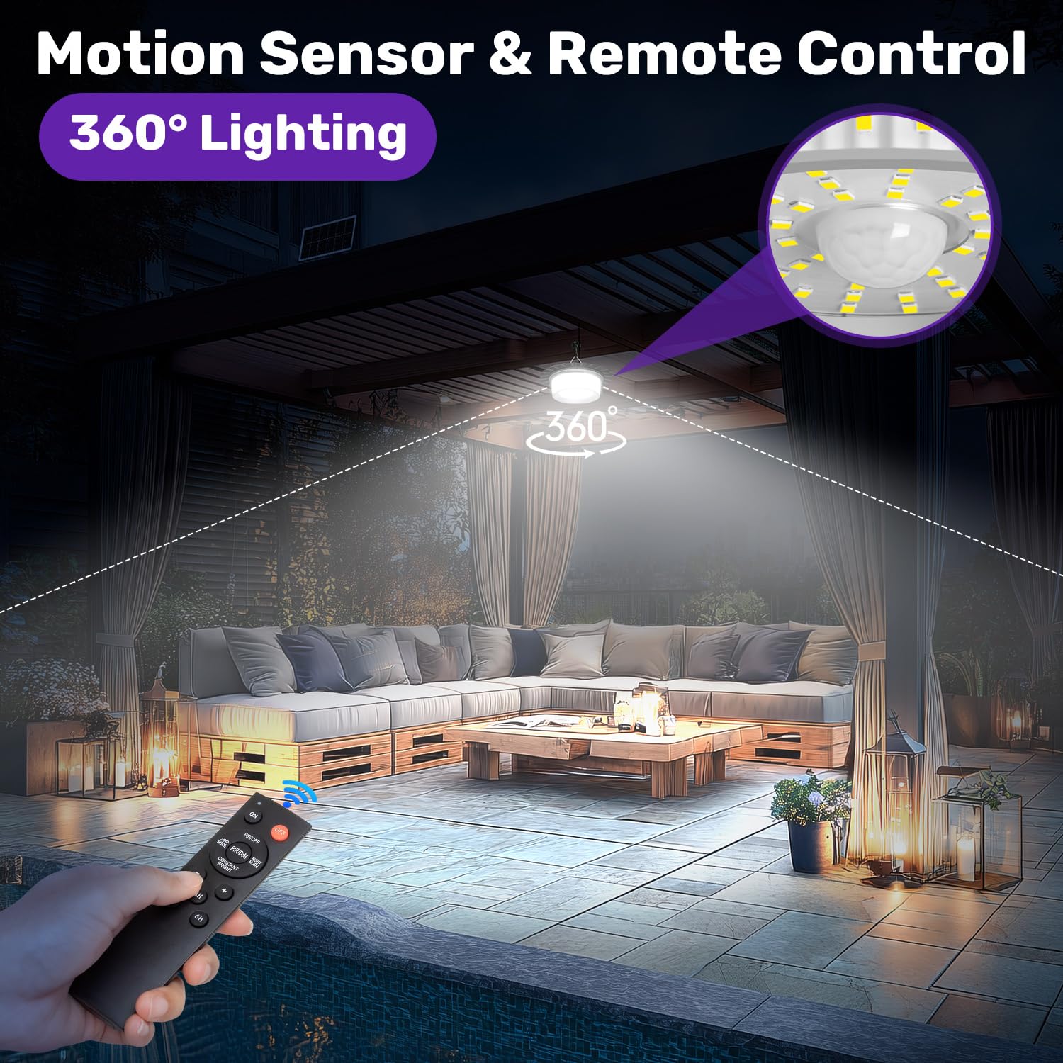VOPHICHO remote control and timer customize brightness and schedule.