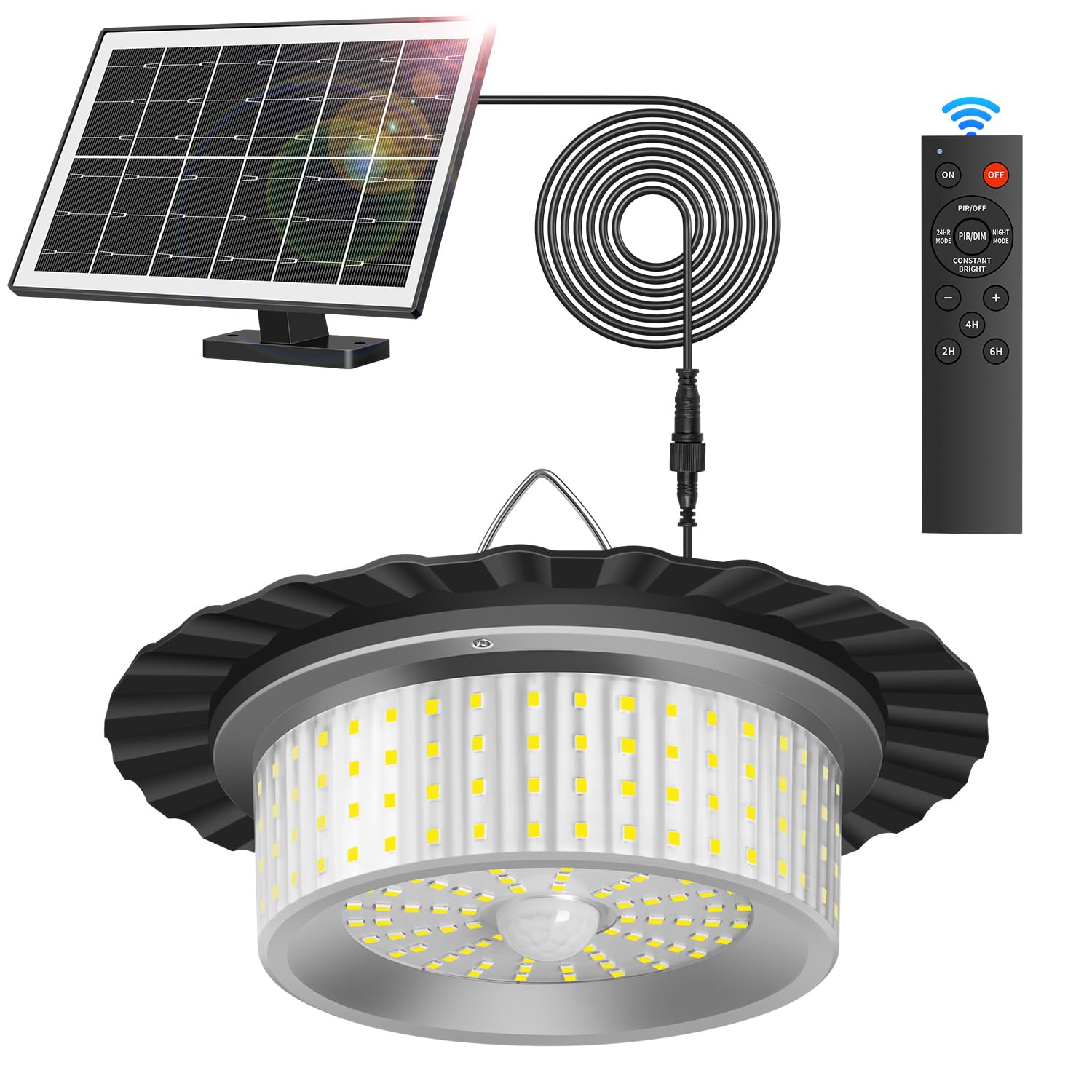 VOPHICHO solar shed light outdoors with 360° coverage for complete area lighting.