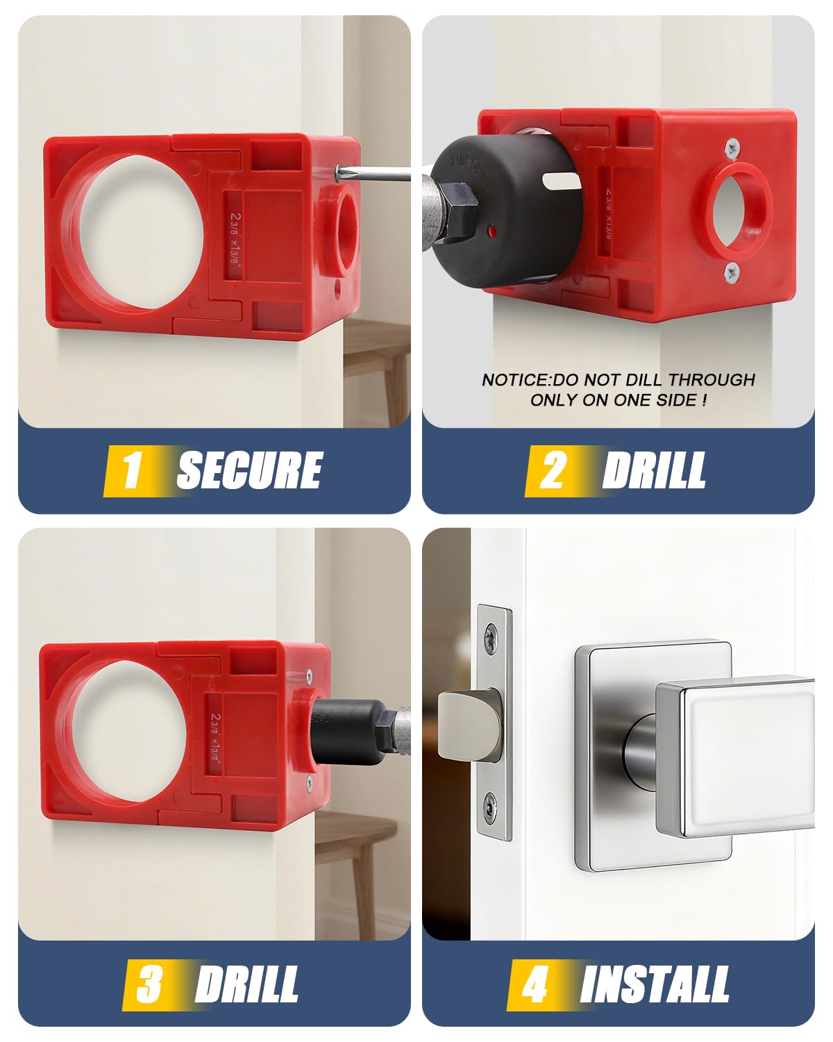 Vorhixa non-slip pads protect surfaces during hinge and lock work.