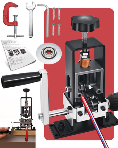 Vorhixa wire stripper machine front view with manual crank for quick stripping