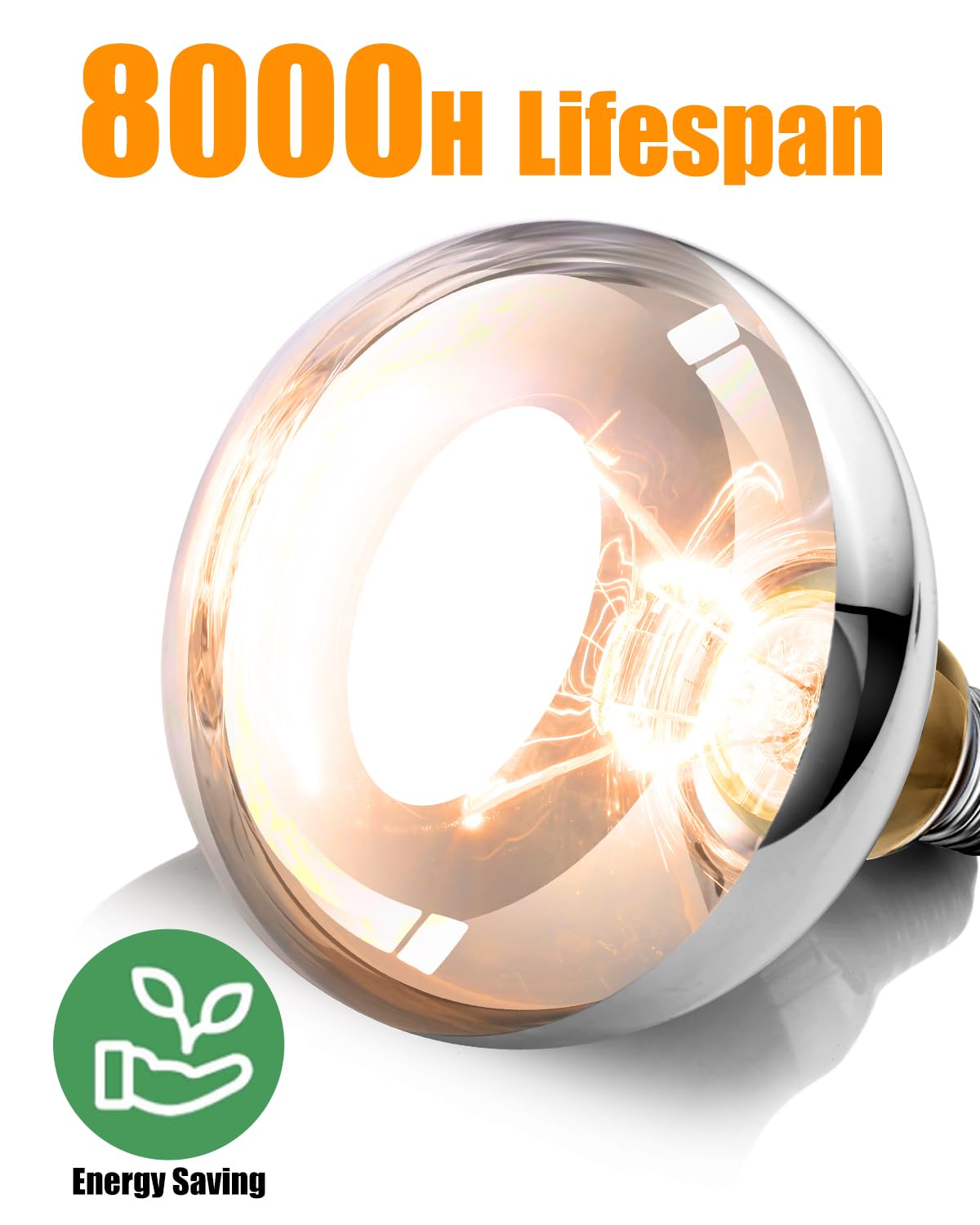 VORIGY 250W heat lamp bulb 8000-hours provides long-lasting warmth for habitats.