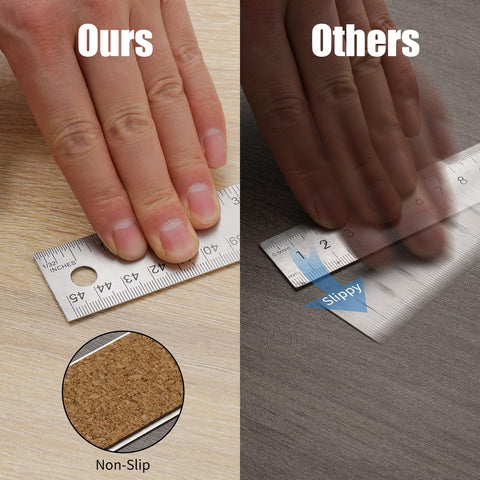 VORIGY ruler with etched inch and metric markings for clear visibility.