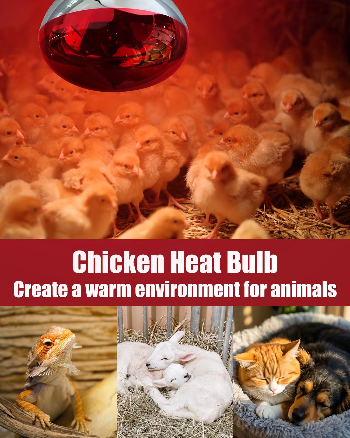 VORIGY red heat lamp suitable for bathroom warmth and spa-like comfort