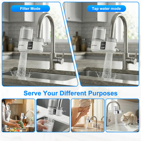 Vortopt chlorine and odor removal improving water flavor for meals