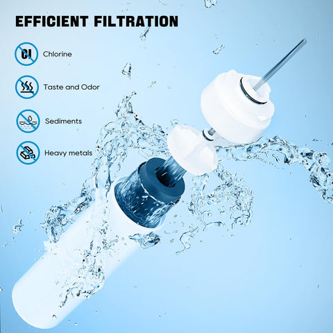 Vorynne carbon-block filter media closeup designed to reduce contaminants