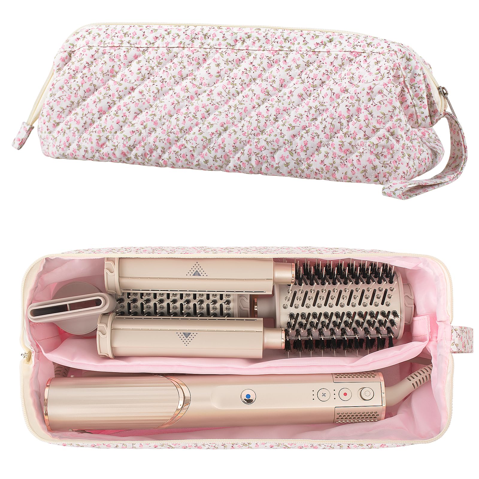 Voryssent quilted travel bag front view showcases stylish organization for on the go.