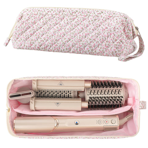 Voryssent quilted travel bag front view showcases stylish organization for on the go.
