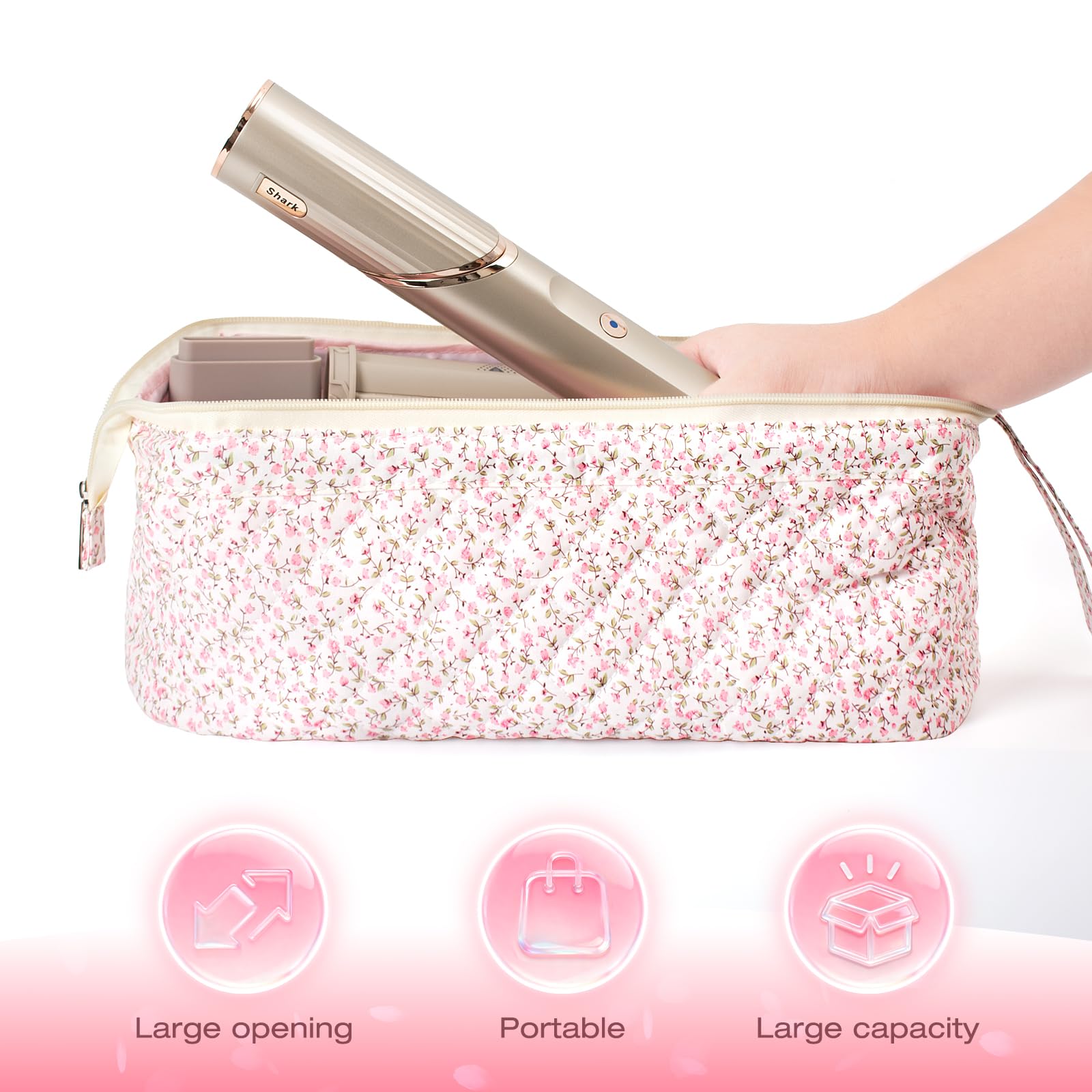 Voryssent travel-ready carry handle adds portability for home or on-the-go styling.