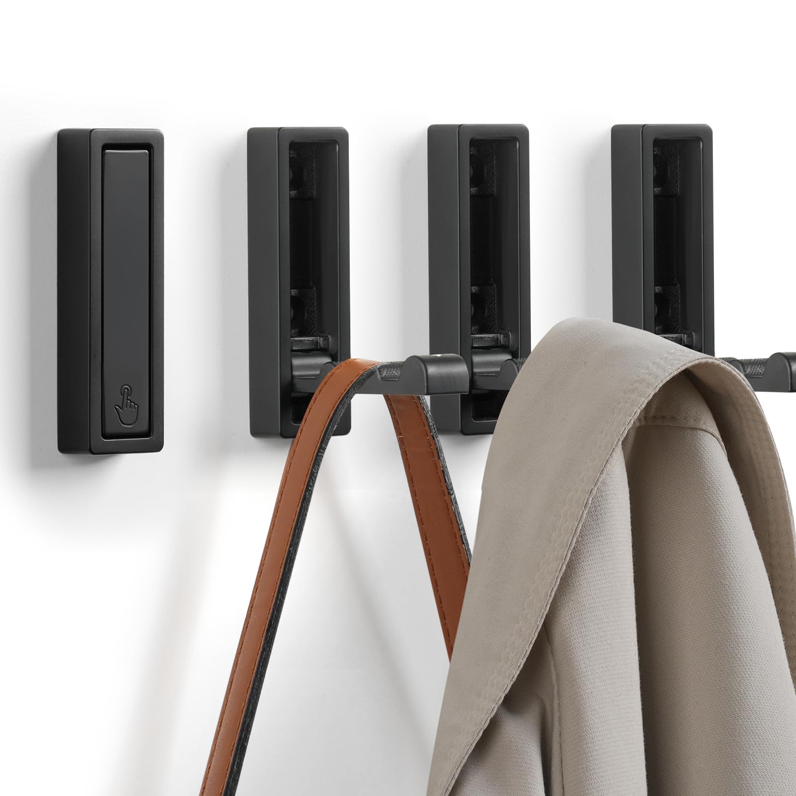 VOSEPO folding wall hook open for easy access and space-saving storage