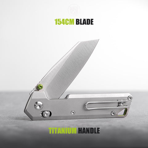 Vosteed Parallel titanium handle close-up showing strength and lightness