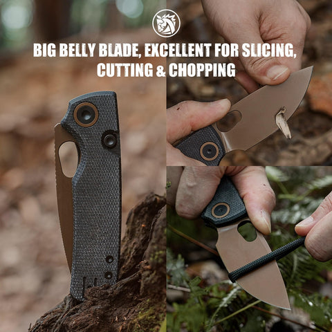 Vosteed Porcupine 2.99-inch blade offers strong edge and easy sharpening.