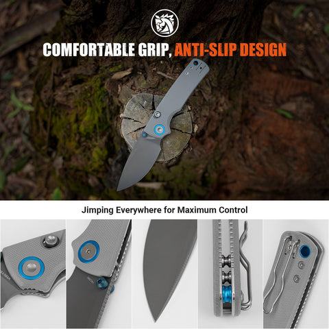 Vosteed Porcupine with G10 handle for a comfortable grip.