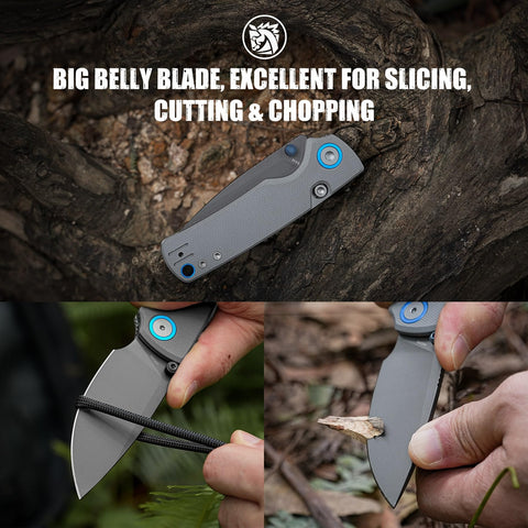 Vosteed Porcupine with Micarta handle offering textured handling.